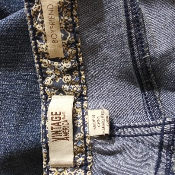 Vintage America Embroidered Floral Jeans - Picture 2 of 5